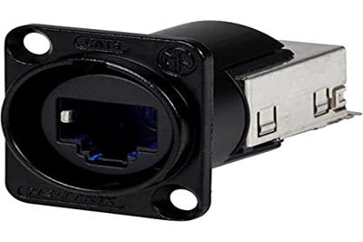 Neutrik NE8FDY-C6-B Ethercon CAT6 chassisdeel zwart