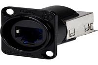 Neutrik NE8FDY-C6-B Ethercon CAT6 chassisdeel zwart - thumbnail