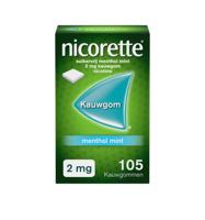 Nicorette Suikervrij Kauwgom Menthol Mint 2mg - thumbnail