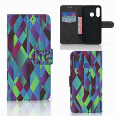 Huawei P30 Lite (2020) | Book Case | Abstract Green Blue