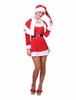 Kerstvrouw pakje Sanny Fluweel - thumbnail