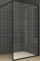 Saqu Frame douchewand 100x200cm Nanoglas/Mat zwart - thumbnail