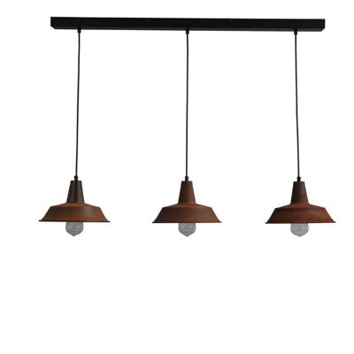 Masterlight Stoere roestige hanglampIndustria 25 3-lichts roestbruin - 2545-25-25-S-100-3