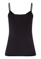 Hanro Dames Satin de Luxe spaghetti-top zwart 071063 - thumbnail