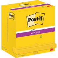 Post-it Super Sticky notes, 90 vel, ft 76 x 127 mm, pak van 12 blokken, neongeel - thumbnail