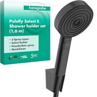Handdouche set HansGrohe Pulsify S Porter Set 105 3 Jets Met Doucheslang 160 cm Mat Zwart - thumbnail