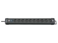 Stekkerdoos Premium-Line 10-Wegs 3.00 m Zwart - Geaard - thumbnail