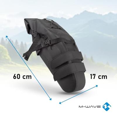 M-Wave Zadeltas rough ride ii - zwart - 12 liter (l)