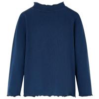 Kindershirt lange mouwen ballerinaprint 92 marineblauw - thumbnail