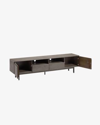 Kave Home Indiann TV meubel & entertainment center 2 lade(n) 2 schappen