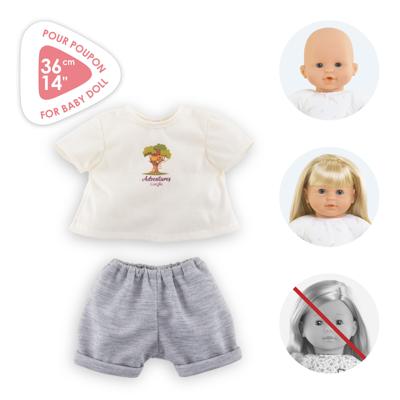 Corolle t-shirt met korte broek kleine ontdekker - 36cm