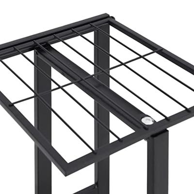 VidaXL Bloemenstandaard met wielen 5-laags 44x23x100 cm ijzer zwart VidaXL Bloemenstandaard met wielen 5-laags 44x23x100 cm ijzer zwart