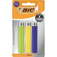 BIC Maxi vuursteen aansteker, geassorteerde kleuren, blister van 3 stuks - thumbnail