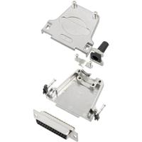 TRU COMPONENTS TCDTZF25DMSK 7709528 D-sub female connectorset 180 ° Aantal polen: 25 Soldeerkelk 1 stuk(s) - thumbnail