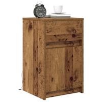 LED Bedside Kast 2 pcs Oud hout 38 x 34 x 61 cm Spaanplaat - thumbnail