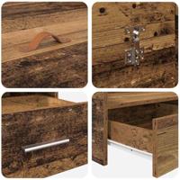 Opbergbedframe met lade Oud hout 140 x 200 cm Bewerkt hout - thumbnail