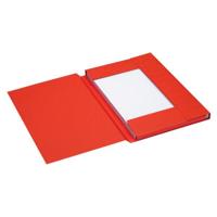 Dossiermap Secolor folio 3 klep 100% gerecycled karton 250 gr rood | 125 stuks - thumbnail
