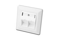 Digitus DN-93801-1 Keystone houder 2-voudig Wit - thumbnail