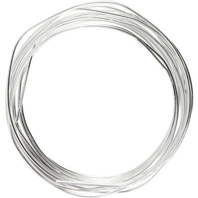 Creativ Company Verzilverd draad, dikte 1,2 mm, verzilverd, 3 m/ 1 rol