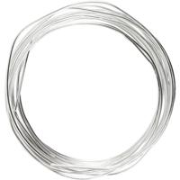 Creativ Company Verzilverd draad, dikte 1,2 mm, verzilverd, 3 m/ 1 rol - thumbnail