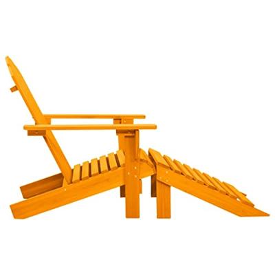VidaXL Tuinstoel adirondack met voetenbank massief vurenhout oranje