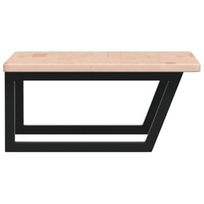 Badkamer wandschap staal en massief eikenhout