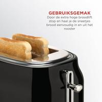 Bourgini Retro Broodrooster Zwart - thumbnail