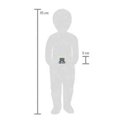 Small Foot - houten lettertrein polar - wagon blauw groen