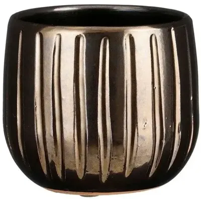 Mica Decorations bloempot Pablo 14x12cm brons Mica Decorations bloempot Pablo 14x12cm brons