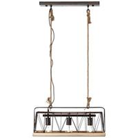 Brilliant Narcy 93587/71 Hanglamp LED E27 40 W RVS (geborsteld), Hout - thumbnail