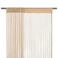 VidaXL Draadgordijnen 140x250 cm beige 2 st - thumbnail