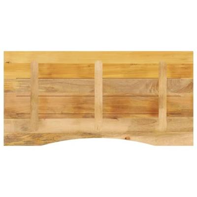 Bureaublad met ronding 140x60x2,5 cm massief ruw mangohout