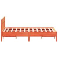 Bedframe zonder matras massief grenenhout wasbruin 120x190 cm - thumbnail