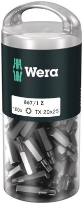 Wera 867/1 Z TORX® DIY 100 SiS 3566990 Torx-bit T 40 Gereedschapsstaal Gelegeerd, Taai D 6.3 100 stuk(s)