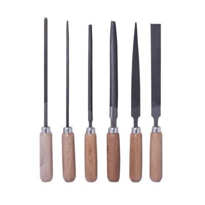 Bernstein Tools for Electronics 5-240 Set sleutelvijlen met houten heft in etui 6-dlg. Lengte 100 mm 1 stuk(s)