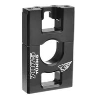 Team Corally - Center Diff Bulkhead - Swiss Made 7075 T6 - Black - 2 pc Set - thumbnail