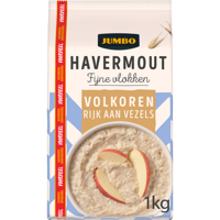 Jumbo Havermout Fijne Vlokken Volkoren Voordeelverpakking 1KG - thumbnail