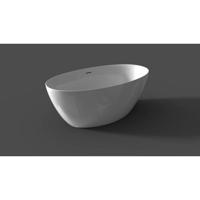 Zeza Bruno Vrijstaand bad - 170x82cm - sifon - acryl - glans wit SW276847 - thumbnail