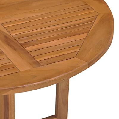 VidaXL Tuintafel inklapbaar ø 90x75 cm massief teakhout