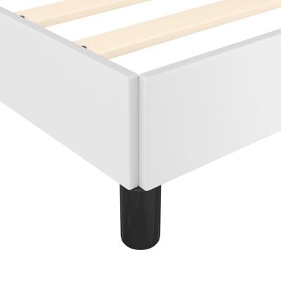 Bedframe met hoofdbord kunstleer wit 140x190 cm - thumbnail