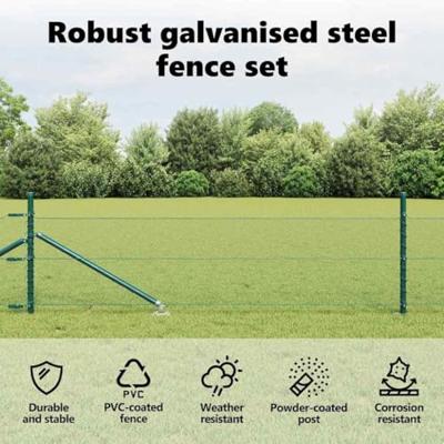 VidaXL Afrasteringspaal groen 25 x 0,5 m (13 mm gaas) staal