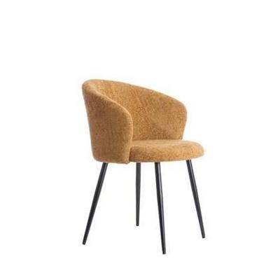 Light & Living Eetkamerstoel 'Radaja' Chenille, kleur Okergeel