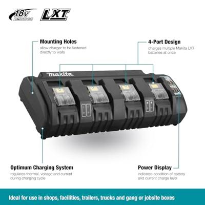 Makita DC18SF Multi oplader 4-poorts LXT - 196426-3 - thumbnail