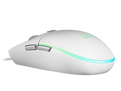 Mars gaming MMGW, Wit Gaming Muis, RGB Flow, Anti-slip, Mac/Windows/Linux