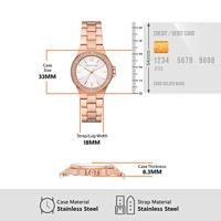 Michael Kors MK7279 Horloge Lennox staal rosekleurig-wit 33 mm - thumbnail