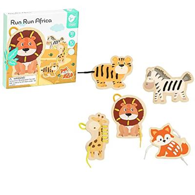 Classic World world rijgpuzzel wilde dieren, 10dlg.