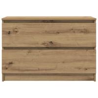 Tv-meubel ambachtelijk 80x35x54cm spaanplaat grijs eikenkleurig - thumbnail