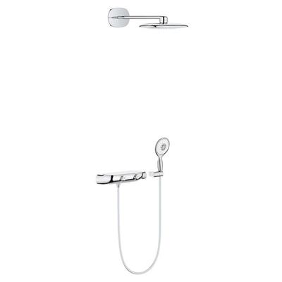 Grohe Rainshower SmartControl 360 Mono douchesysteem met douchethermostaat met Rainshower hoofddouche met douchearm 45cm + Power&Soul handdouche130 chroom 26446000