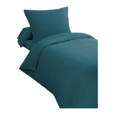 Dekbedovertrekset 2-delig - HOME LINGE PASSION - HP72065 - 82 g microvezel - 140 x 200 cm - Eendenblauw