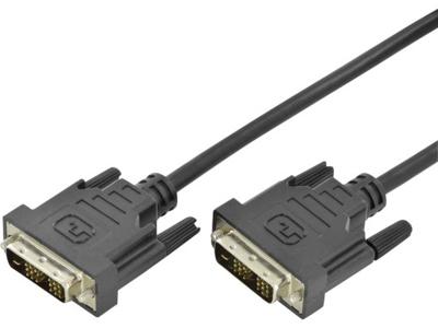DIGITUS DVI aansluitkabel, 2,0 m, DVI (18+1), stekker naar stekker, DVI-D Single Link, zwart